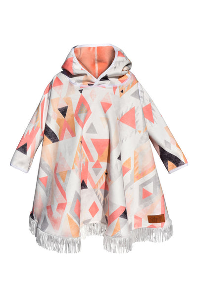 Avery Hooded Wearable Blanket Poncho – Long Sleeve Reversible