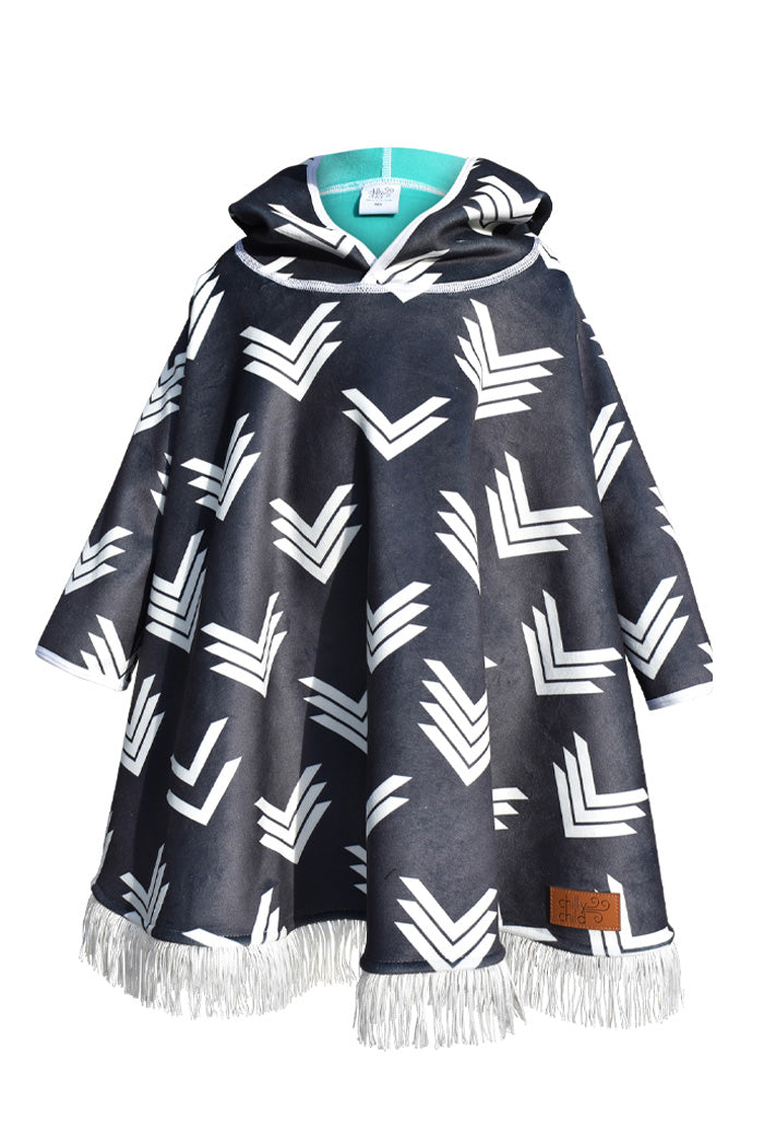 Riley Hooded Wearable Blanket Poncho – Long Sleeve Reversible